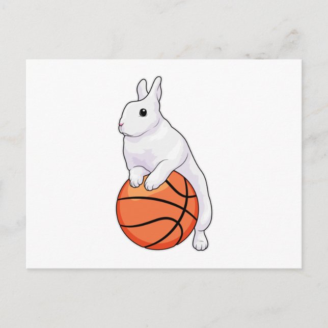 Carte Postale Joueur de basket-ball Bunny (Devant)