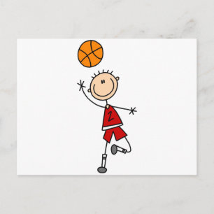 Carte Postale Joueur de basket-ball de garçon Tshirts et cadeaux