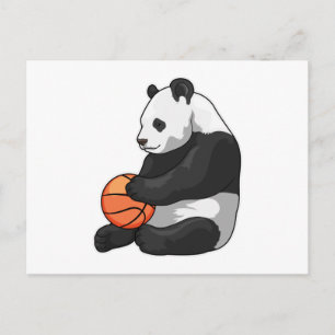 Carte Postale Joueur de basket-ball Panda