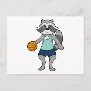 Carte Postale Joueur de basket-ball Racoon