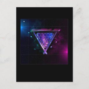 Carte Postale Joueur de Billard Spatial Pool 8 Ball