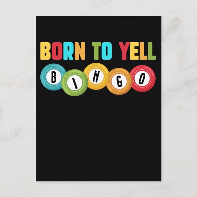 Carte Postale Joueur de Bingo Drôle de toxicomane au Bingo Humou (Devant)