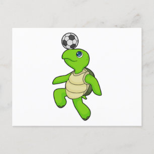 Carte Postale Joueur de football de tortue