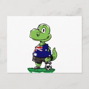 Carte Postale Joueur de football Dinosaur - Australie