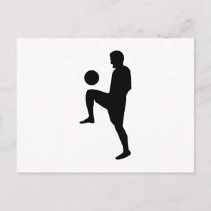 Carte Postale Joueur de football Silhouette