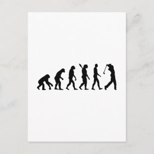 Carte Postale Joueur de golf Evolution
