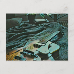 Carte Postale Joueur de guitare acoustique