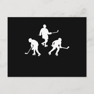 Carte Postale Joueur de hockey sur glace silhouette cool sport c