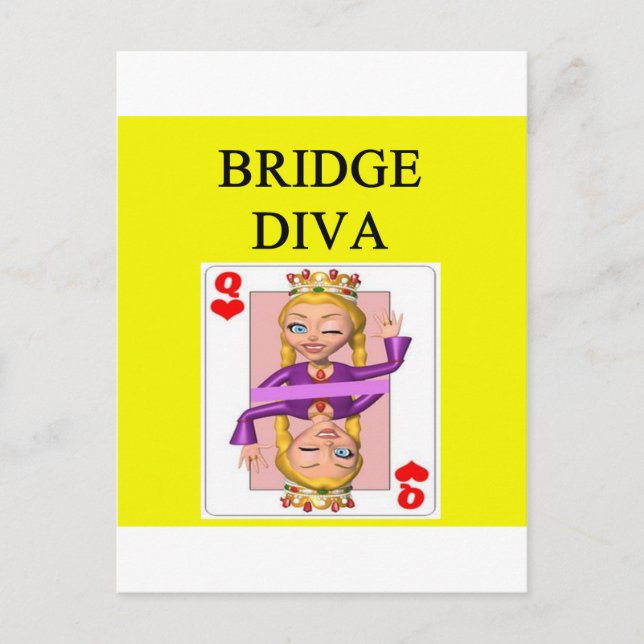 Carte Postale joueur de jeu de passerelle dupliqué (Devant)