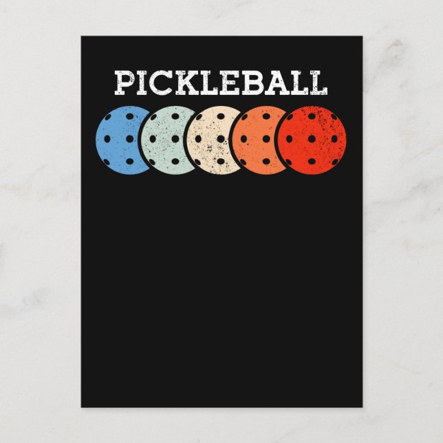 Carte Postale Joueur de Pickleball Amateur de Sport (Devant)