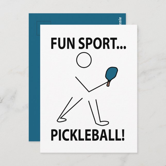 Carte Postale Joueur de Pickleball Sports Amusant Sport Pickleba (Devant / Derrière)