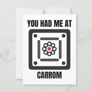 Carte Postale Joueur de plateau de carrom drôle