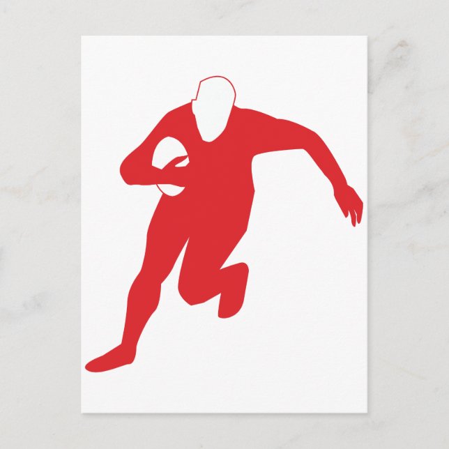 Carte Postale Joueur de rugby (Devant)
