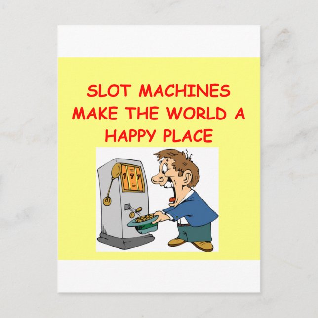 Carte Postale joueur de slots (Devant)