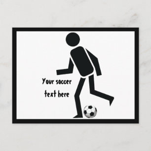 Carte Postale Joueur de soccer et balle cadeau personnalisé
