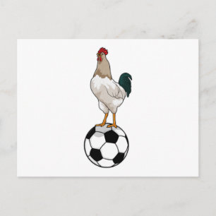 Carte Postale Joueur de soccer Rooster Soccer