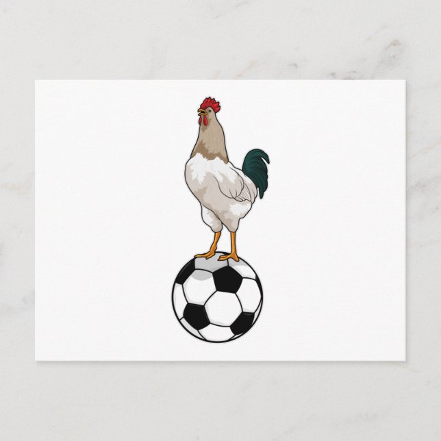 Carte Postale Joueur de soccer Rooster Soccer (Devant)