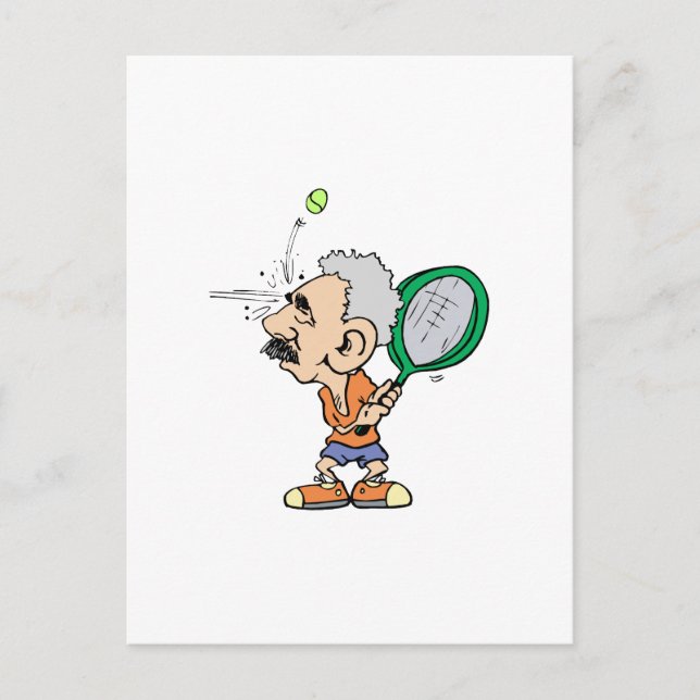 Carte Postale Joueur de tennis (Devant)