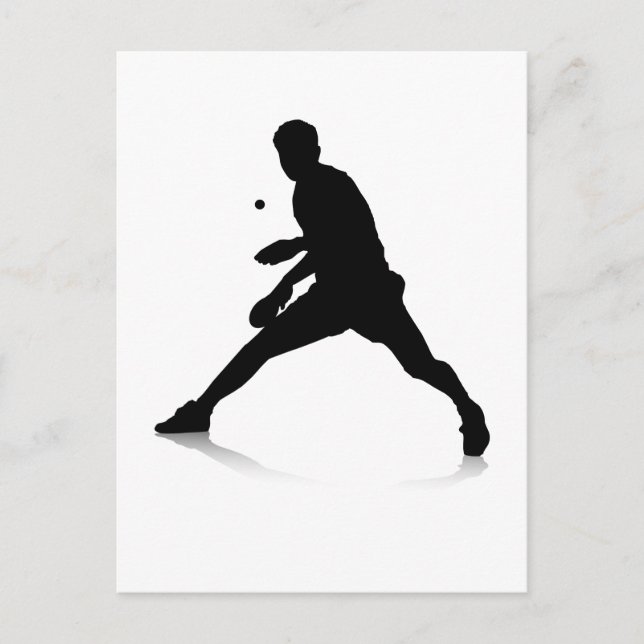 Carte Postale Joueur de tennis de table (Devant)