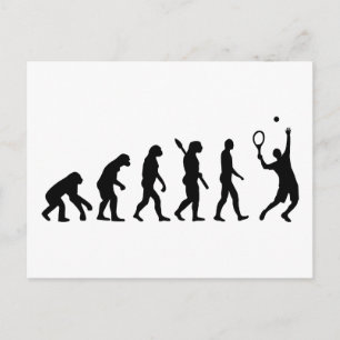 Carte Postale Joueur de tennis Evolution