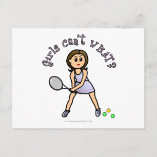 Carte Postale Joueur de tennis pour filles légères