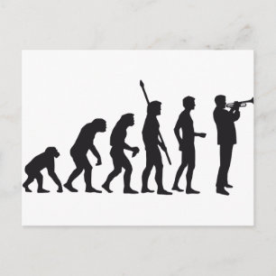 Carte Postale joueur de trompette d'évolution