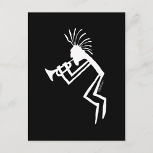 Carte Postale Joueur de trompette Kokopelli Petroglyph