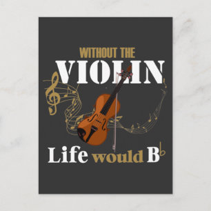 Carte Postale Joueur de violon Bb Musicien Humour Musique Lover