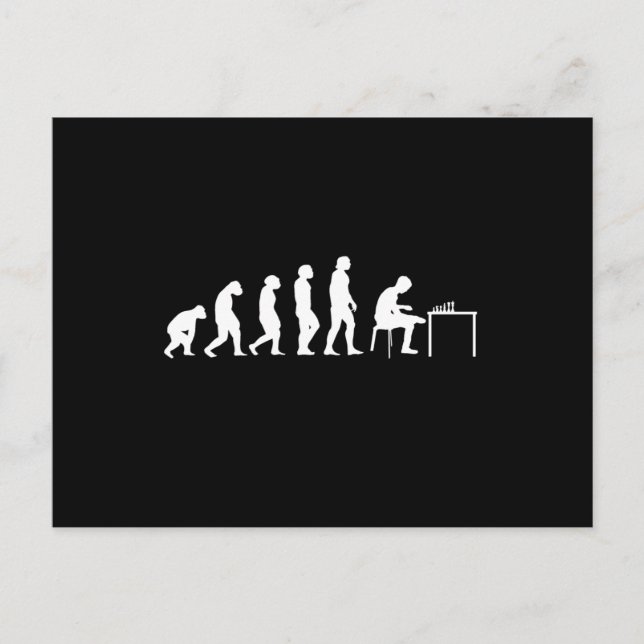 Carte Postale Joueur d'échecs (Devant)