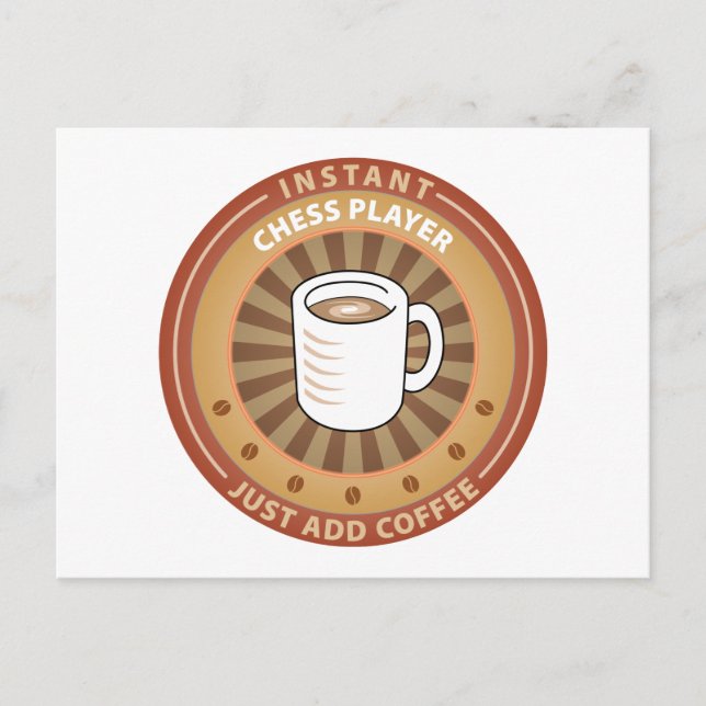 Carte Postale Joueur d'échecs instantané (Devant)