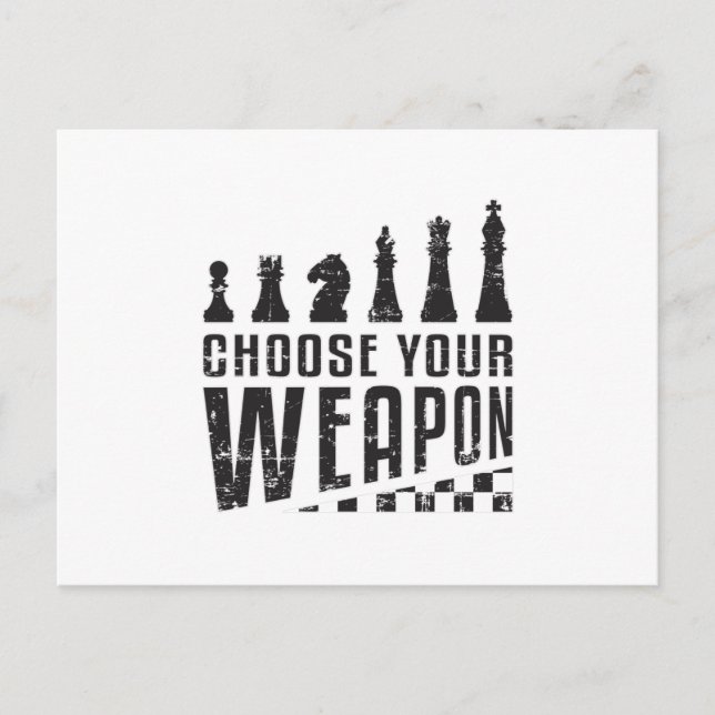 Carte Postale Joueur d'échecs Tableau de contrôle du jeu Jeu cad (Devant)