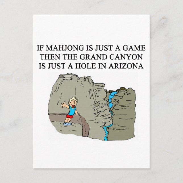 Carte Postale Joueur MAHJONG (Devant)