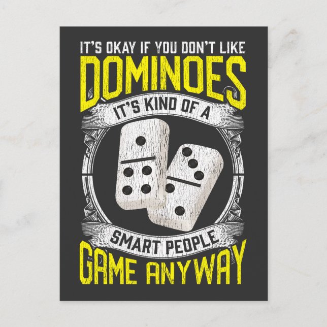 Carte Postale Joueur Smart Domino Player (Devant)