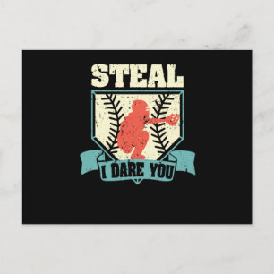 Carte Postale Joueur sportif de baseball amusant