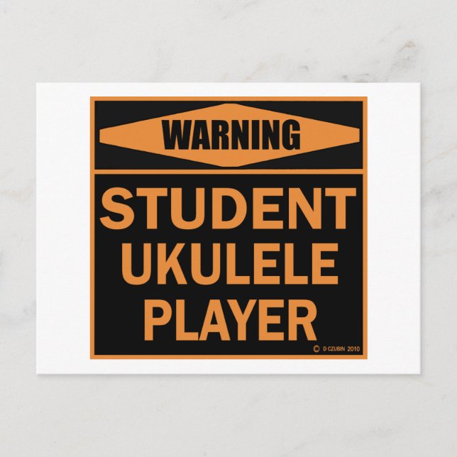 Carte Postale Joueur Ukulele étudiant (Devant)