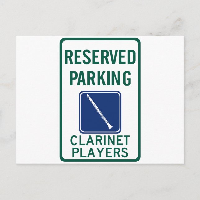 Carte Postale Joueurs Clarinet Parking (Devant)