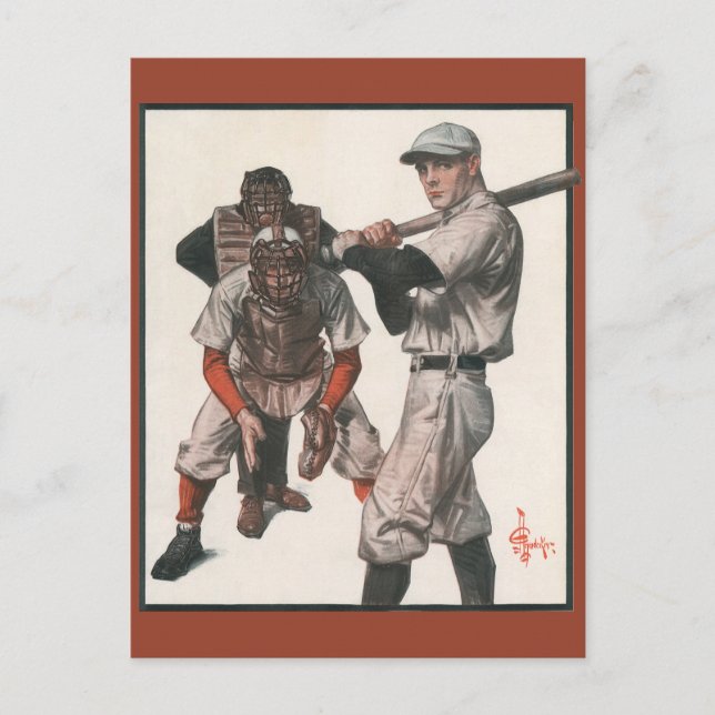 Carte Postale Joueurs de baseball de sports d'antiquité (Devant)