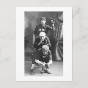 Carte Postale Joueurs de baseball vintages au début des années 1