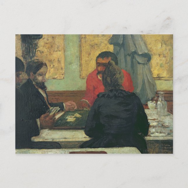 Carte Postale Joueurs de cartes, 1883 (Devant)