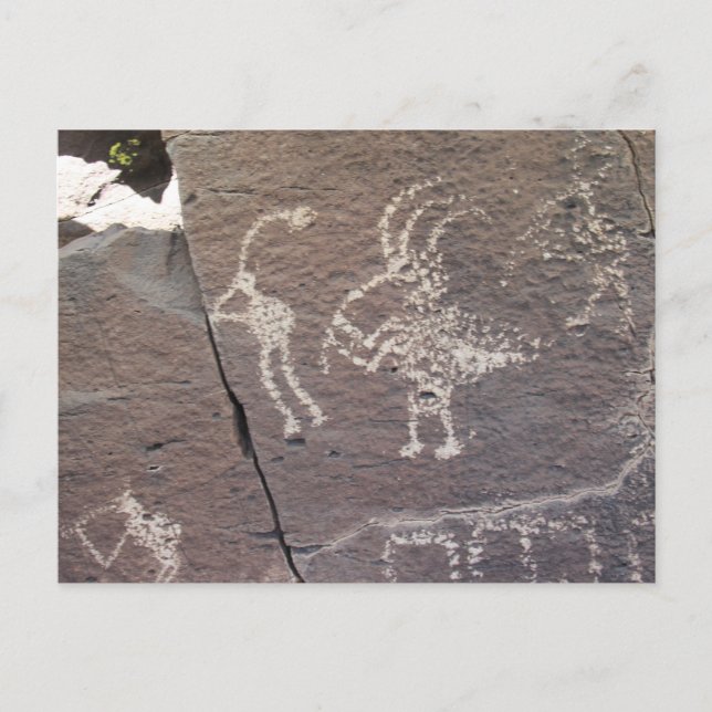 Carte Postale Joueurs de flûte Pétroglyphe Santa Fe Nouveau-Mexi (Devant)