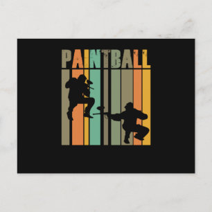 Carte Postale Joueurs de Paintball Vintage Retro Paintball Marke