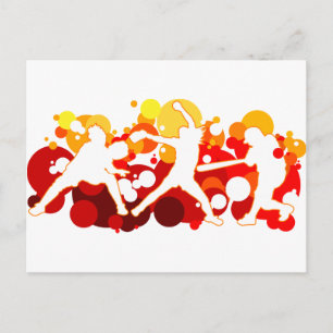 Carte Postale Joueurs de softball à pas rapide