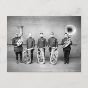 Carte Postale Joueurs de tuba de l'orchestre de police, 1915