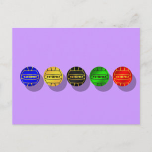 Carte Postale Joueurs de water-polo et de waterpolo