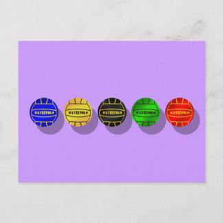 Carte Postale Joueurs de water-polo et de waterpolo