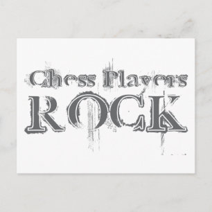 Carte Postale Joueurs d'échecs Rock
