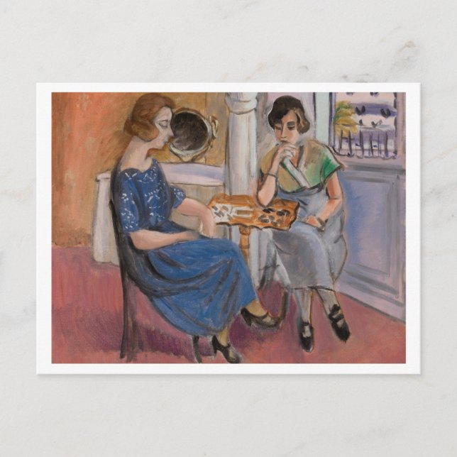 Carte Postale Joueurs Domino (1921) (Devant)