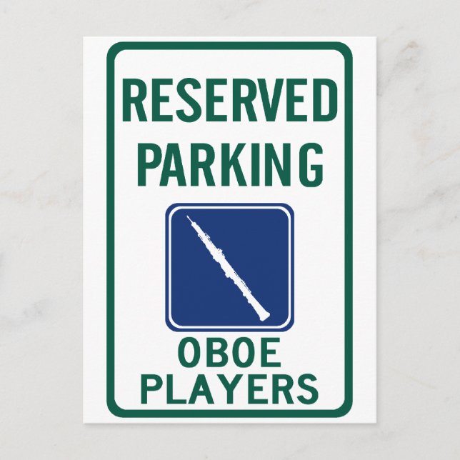 Carte Postale Joueurs Oboe Parking (Devant)