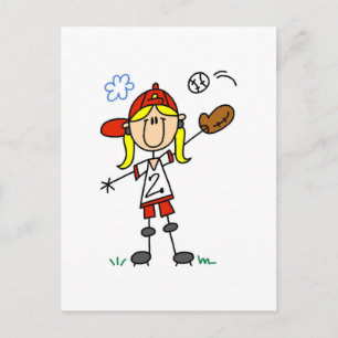 Carte Postale Joueuse de baseball Tshirts et cadeaux