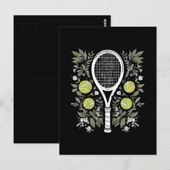 Carte Postale Joueuse de tennis (Devant / Derrière)